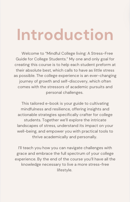 Mindful College Living: A Stress-Free Guide for all College Students
